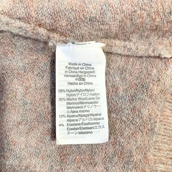 Madewell wool alpaca tunic length open front kent cardigan sweater with pockets - Picture 8 of 10